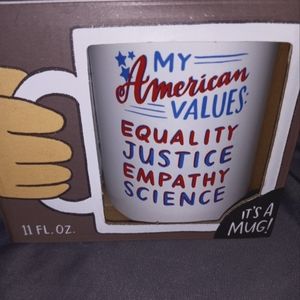 Equality Justice American Values ceramic mug